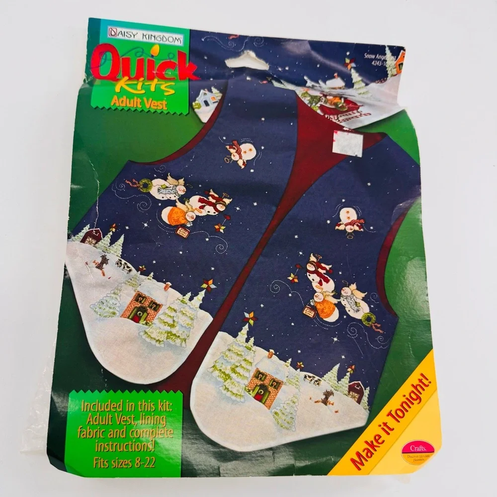 Vintage Daisy Kingdom Quick Kits Adult Vest Kit Christmas Holiday Crafts New‎