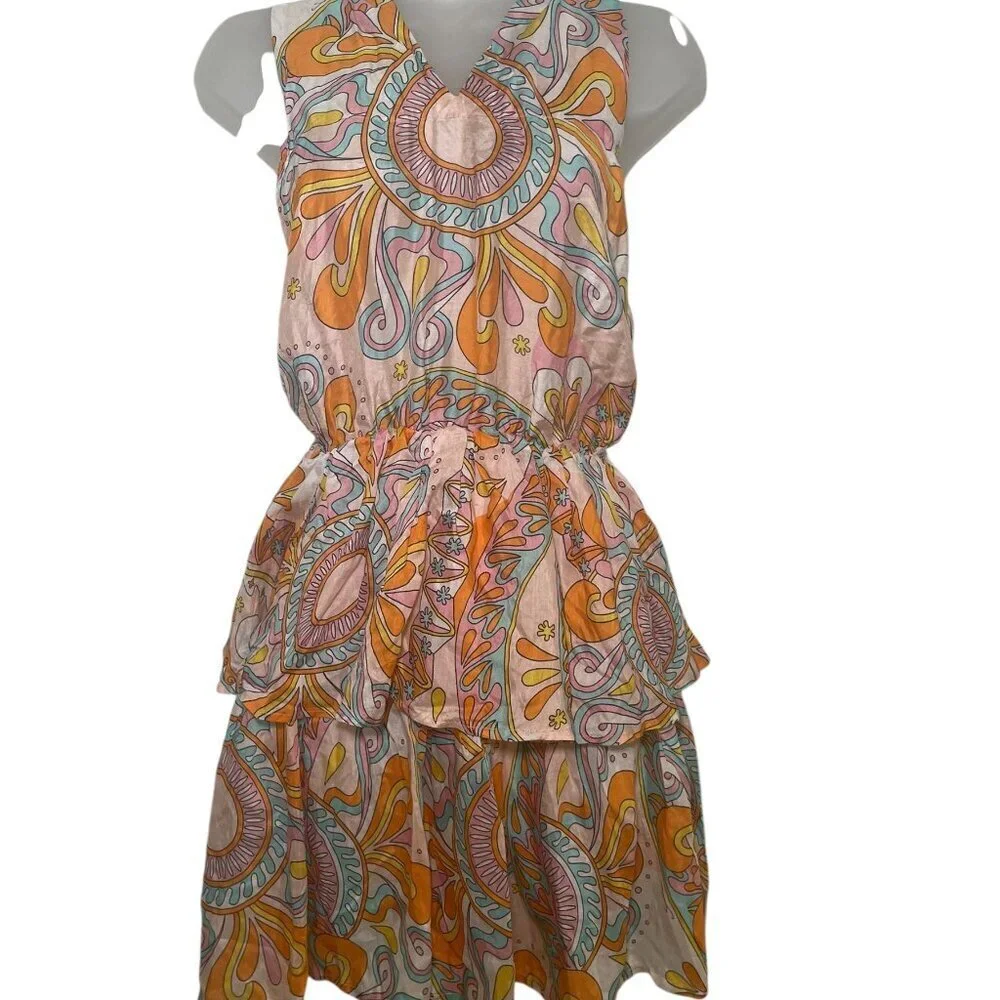 Sundress Jackie Dress XS Havana Aquarelle Boho Backless Mini NWT $185