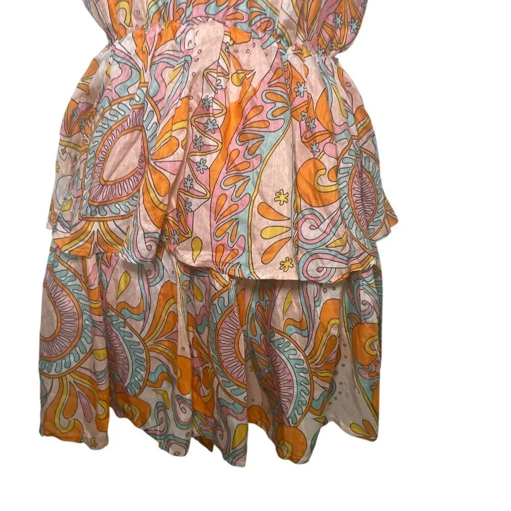 Sundress Jackie Dress XS Havana Aquarelle Boho Backless Mini NWT $185