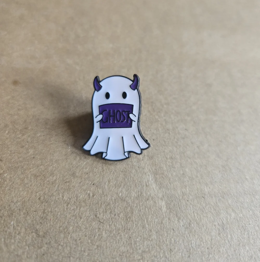 Cute Purple Devil Ghost Enamel Pin