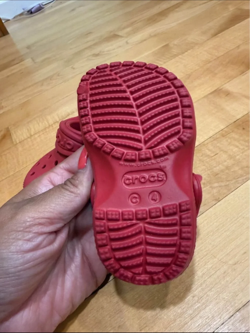 CROCS Kids Classic Clogs in Red
