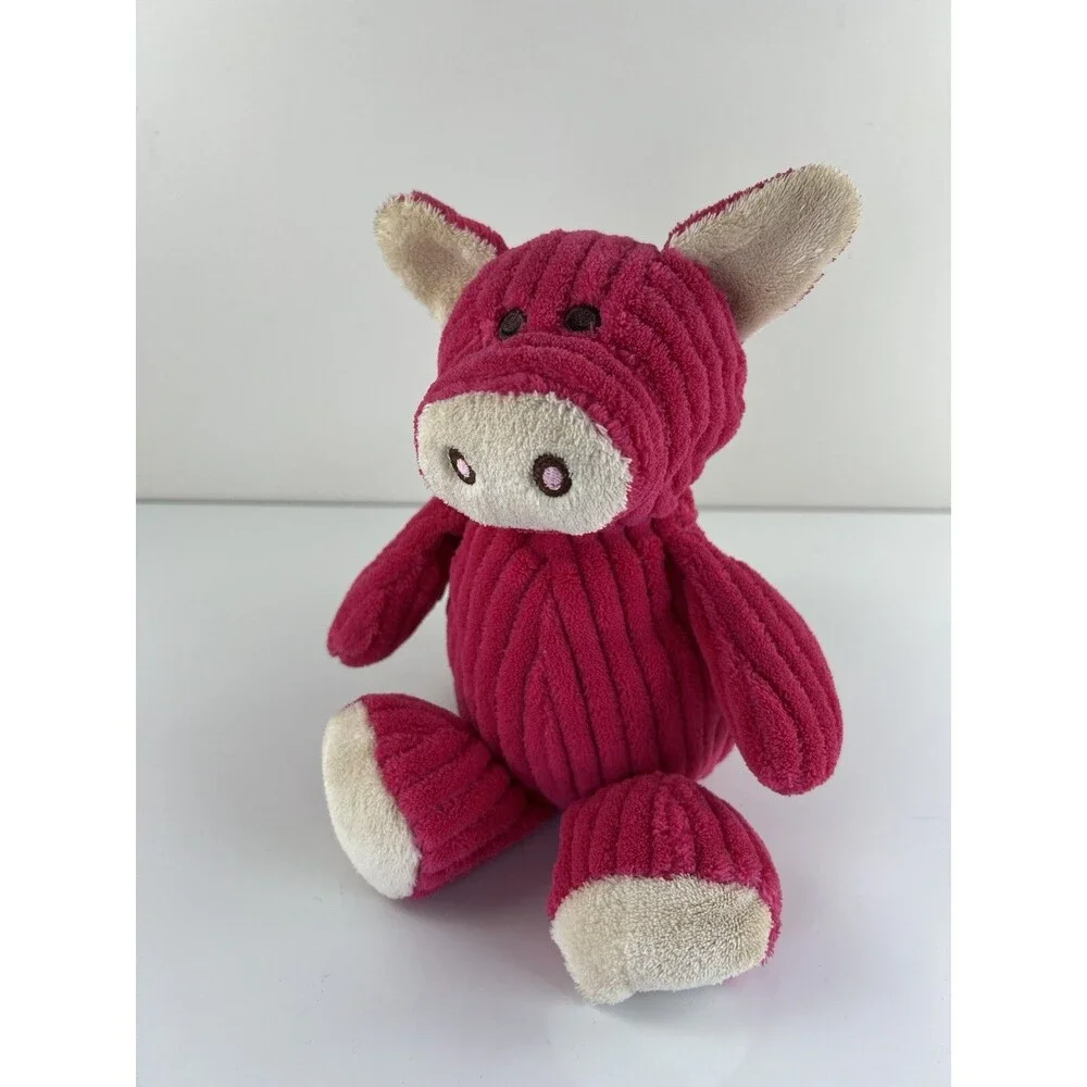 Animal Adventure Pink Corduroy  Ribbed Pig Plush Soft Toy Stuffed Animal 10