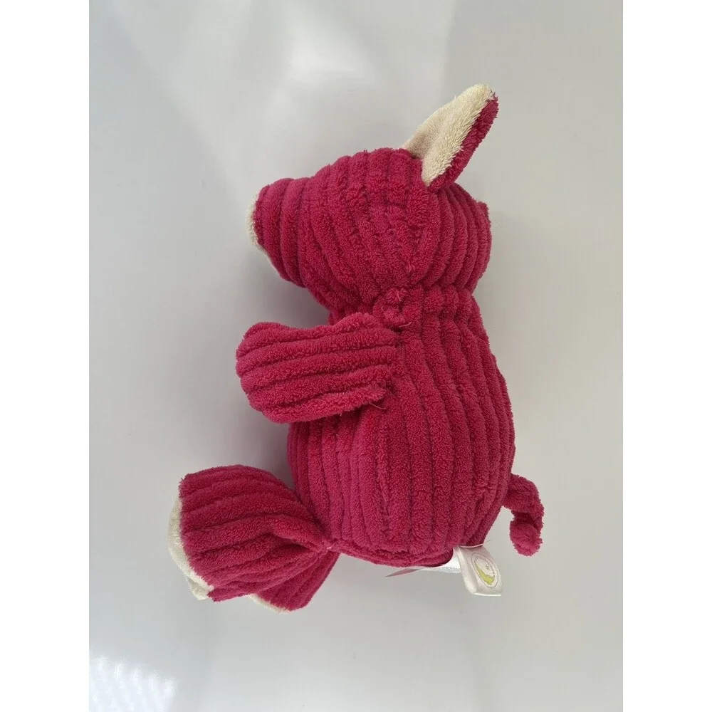 Animal Adventure Pink Corduroy  Ribbed Pig Plush Soft Toy Stuffed Animal 10