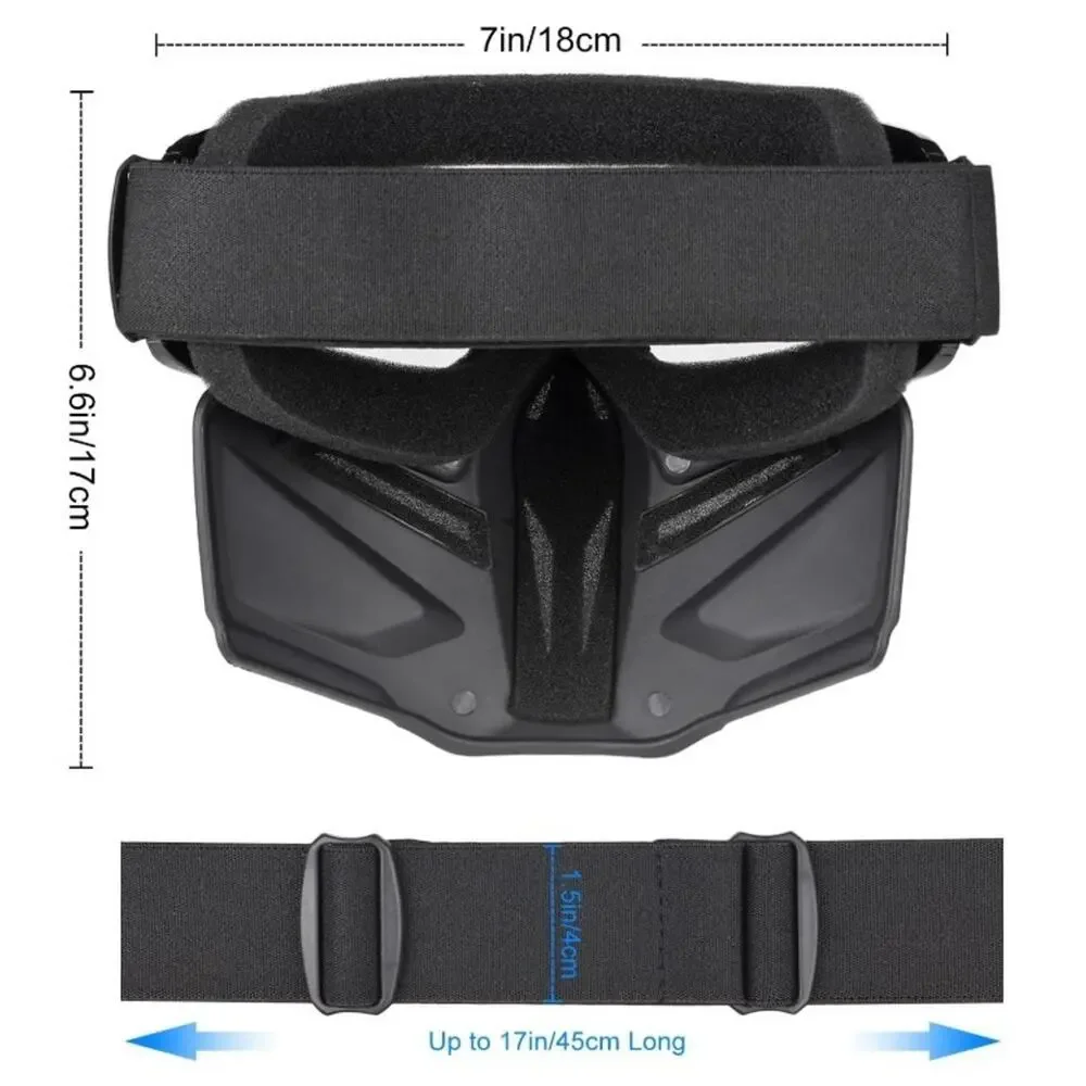 Tactical Airsoft Helmet w/ Face Mask Goggles Black Open Box Brand New