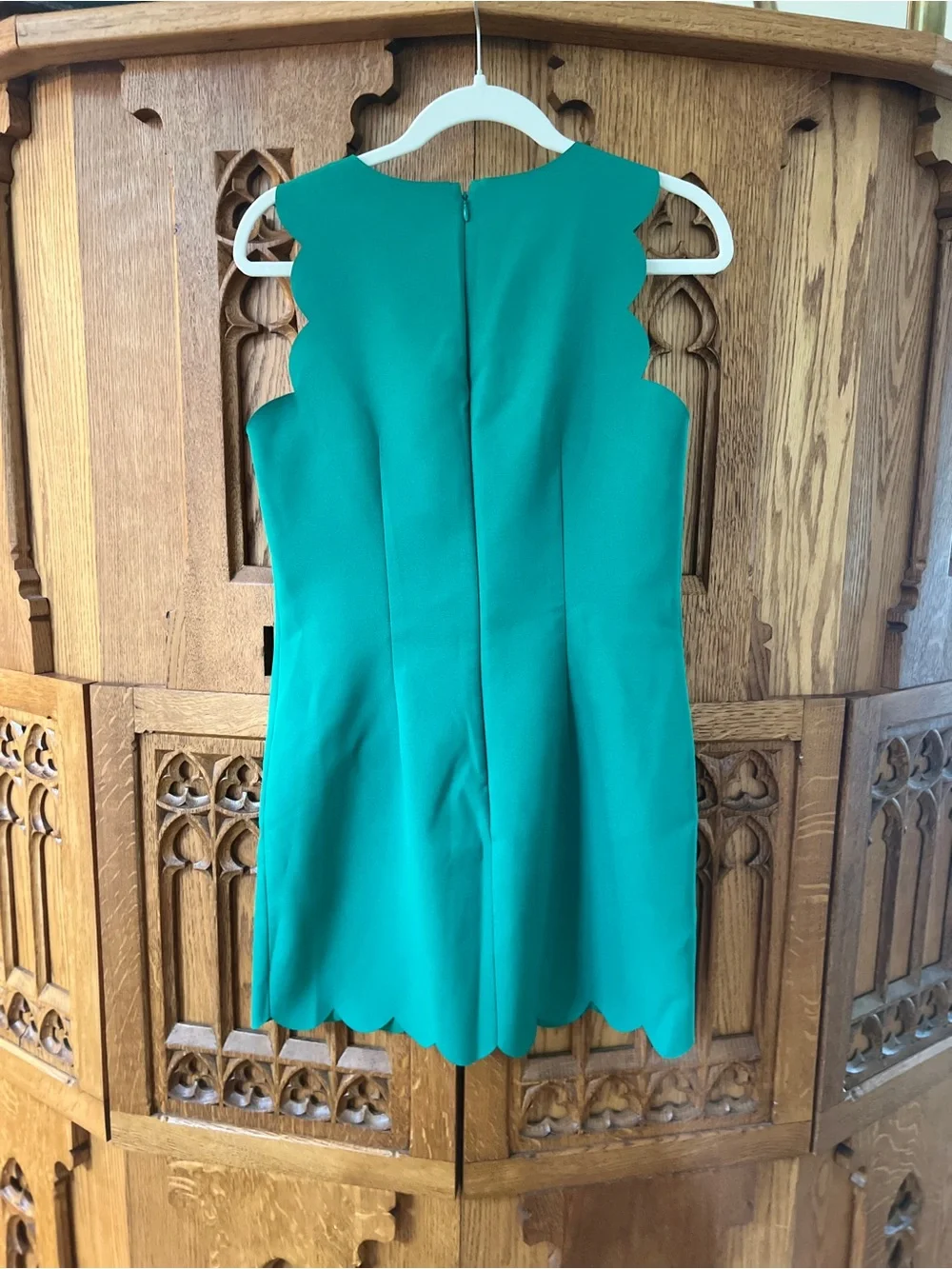 J. Crew Teal Scallop Sheath Mini Dress