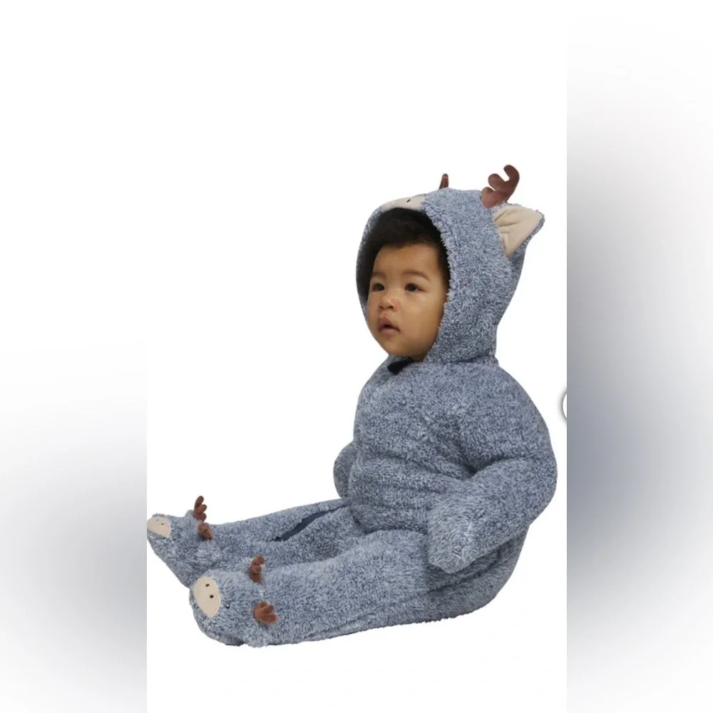 NWT Koala Kids Gray Fleece Footie Size 3-6M