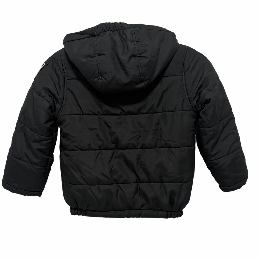 Timberland Little Boys Black Orange Puffer Jacket - IMPERFECT/BROKEN ZIPPER