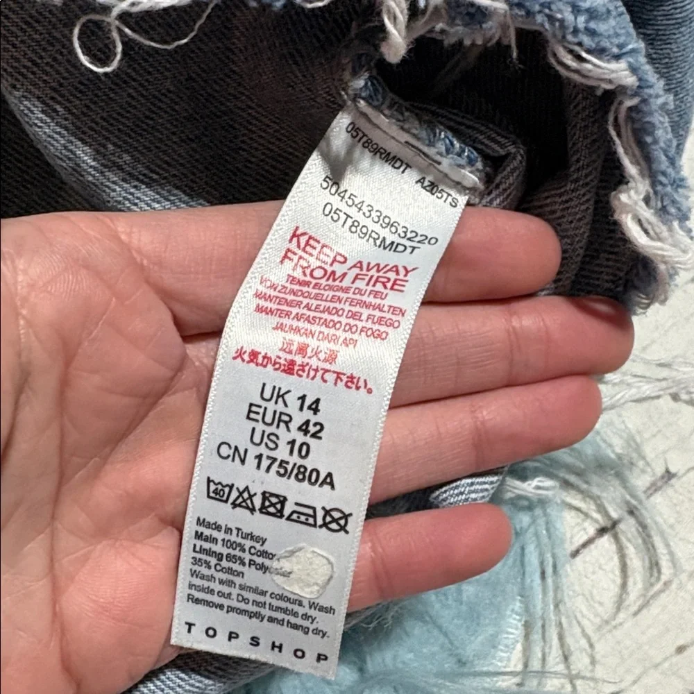Topshop blue denim