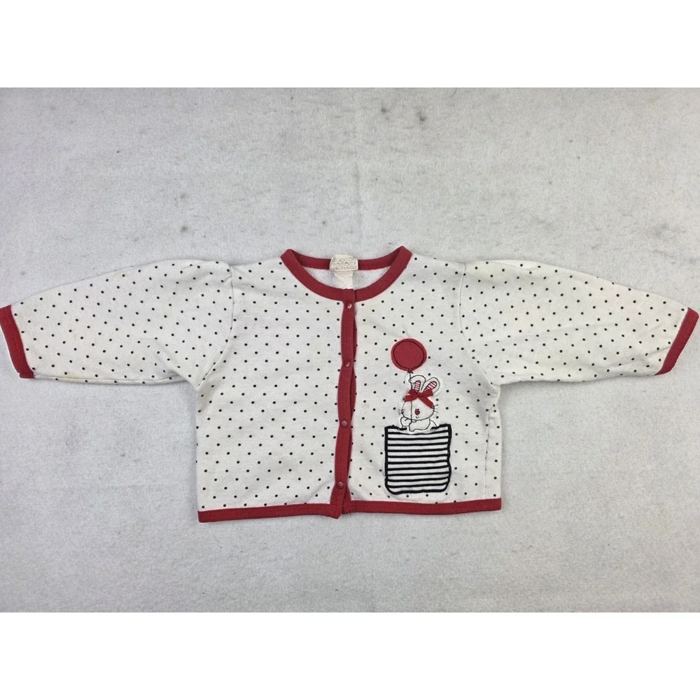 Vintage Peanuts Gang Label Button Shirt‎ Bunny Balloon Toddler Polka Dots Snoopy