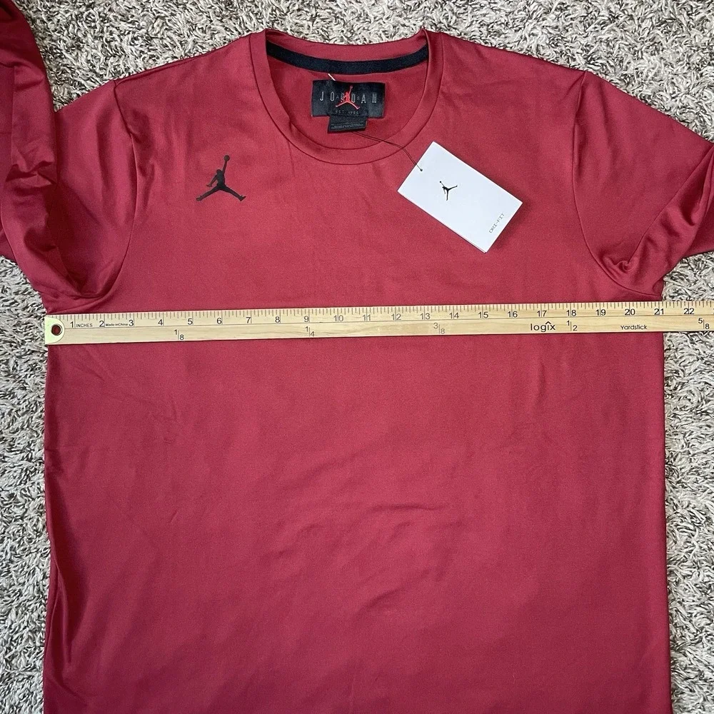 Jordan Dri-FIT Team Long Sleeve Mens Medium Training Shirt Crimson DQ7901-613