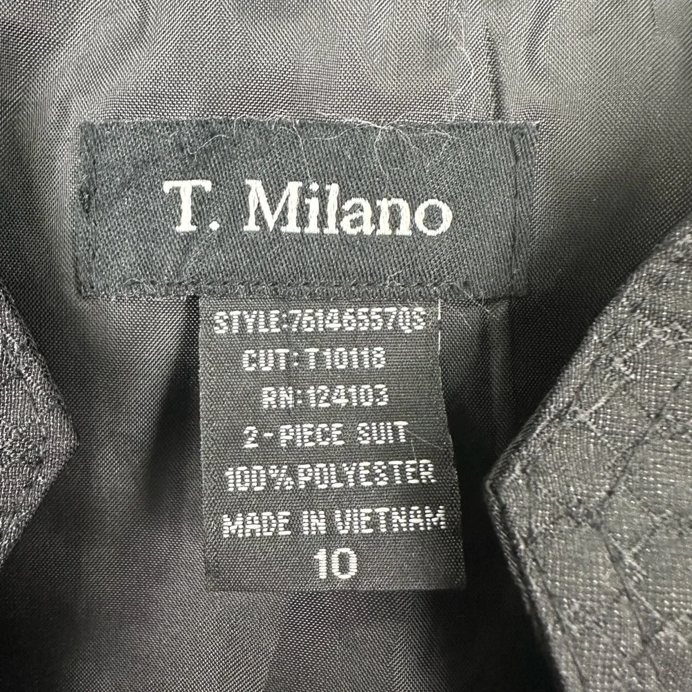 T. Milano NWT Black Belted Suit Blazer Work Career Jacket Size 10 NEW