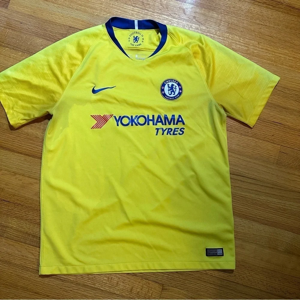 CHELSEA  FOOTBALL SHIRT SOCCER JERSEY NIKE YELLOW sz L MEN(f6