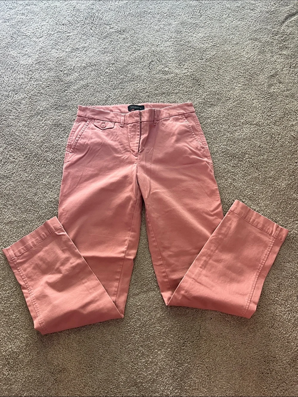 Talbots Pink Buttered Cotton Chinos - Women's Pants