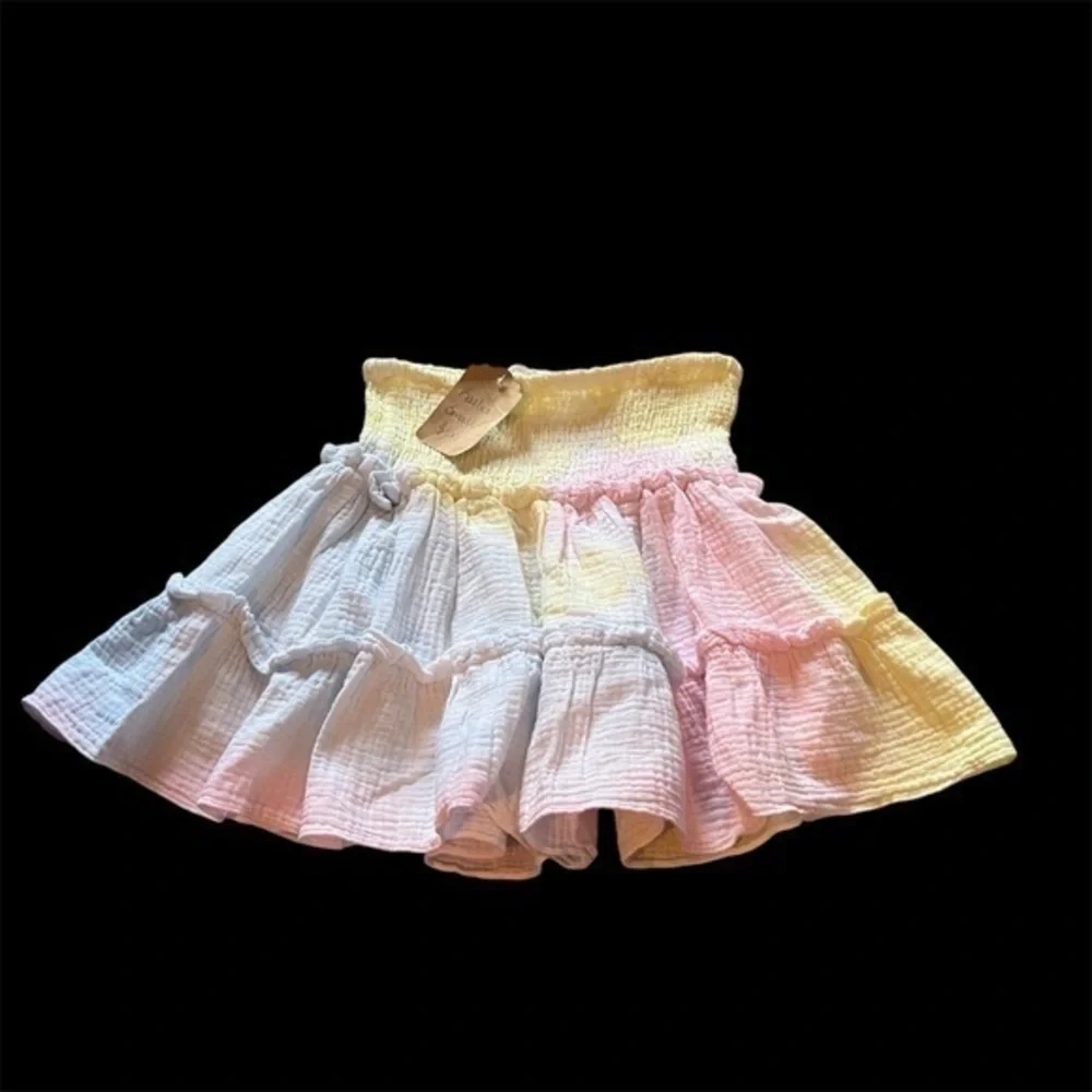 New tie dye ruffle Karlie boutique skirt