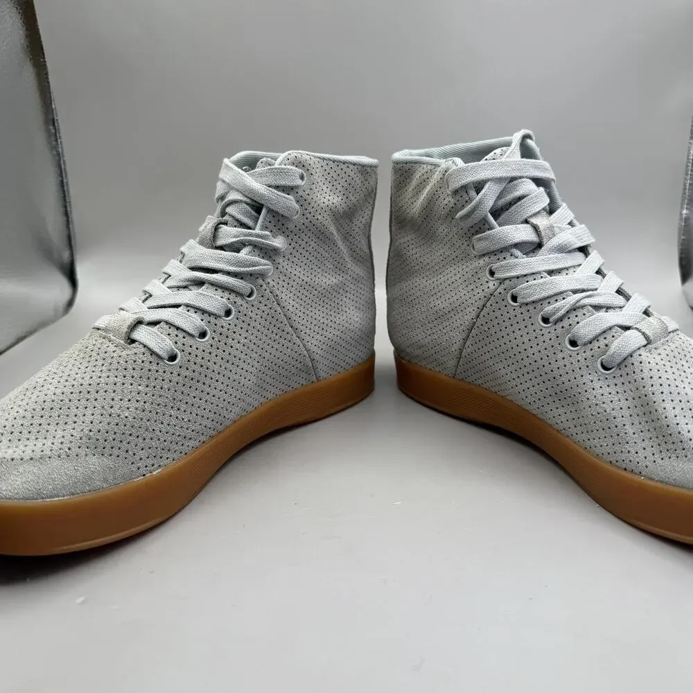 NOBULL Trainer High Top Shoes Womens Size 7 Gray Suede Gum Crossfit Sneakers