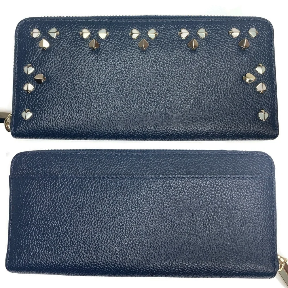 Kate Spade Navy Rivet Leather Wallet Full-Sized