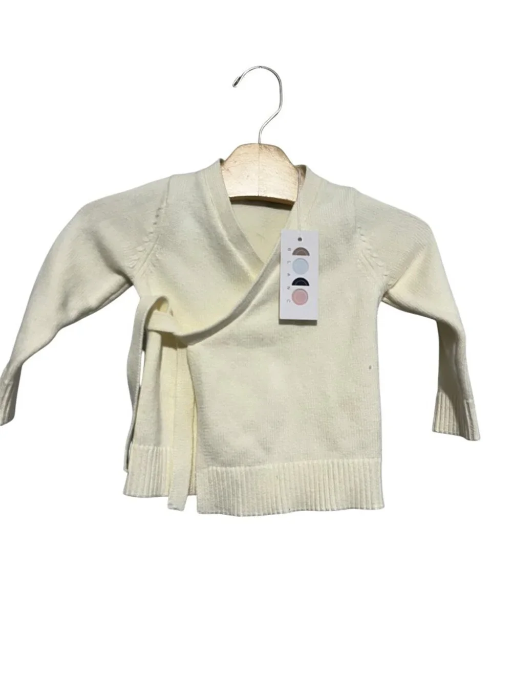 Coco Blanc Cardigan Sweater Girls Size 2 Cream Knit