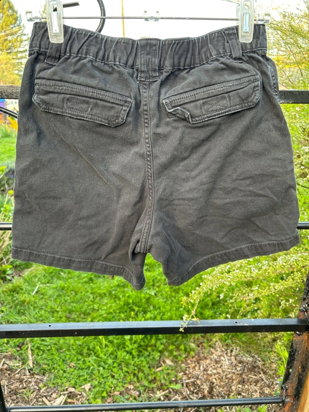 Denali black mostly cotton shorts with pockets size 30