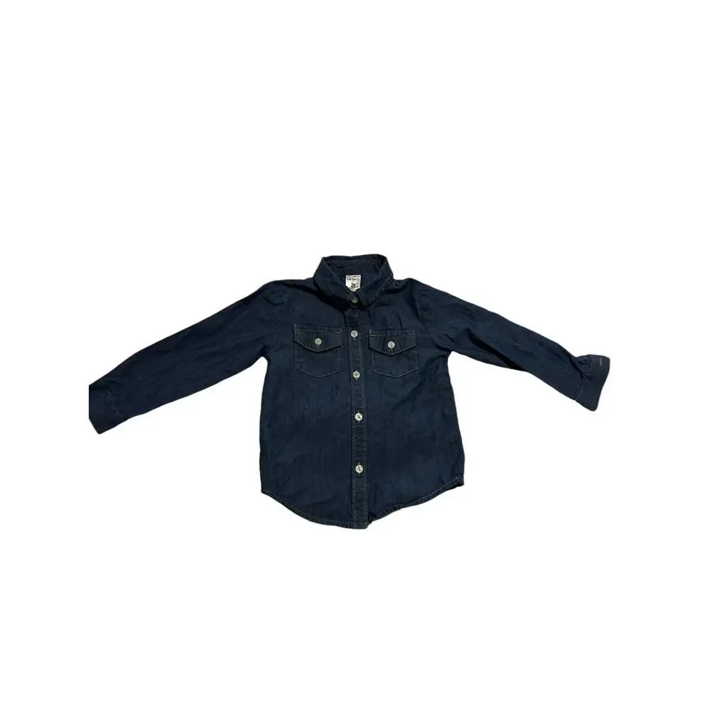Carter’s Denim Long Sleeve Button Up Shirt Size 2T