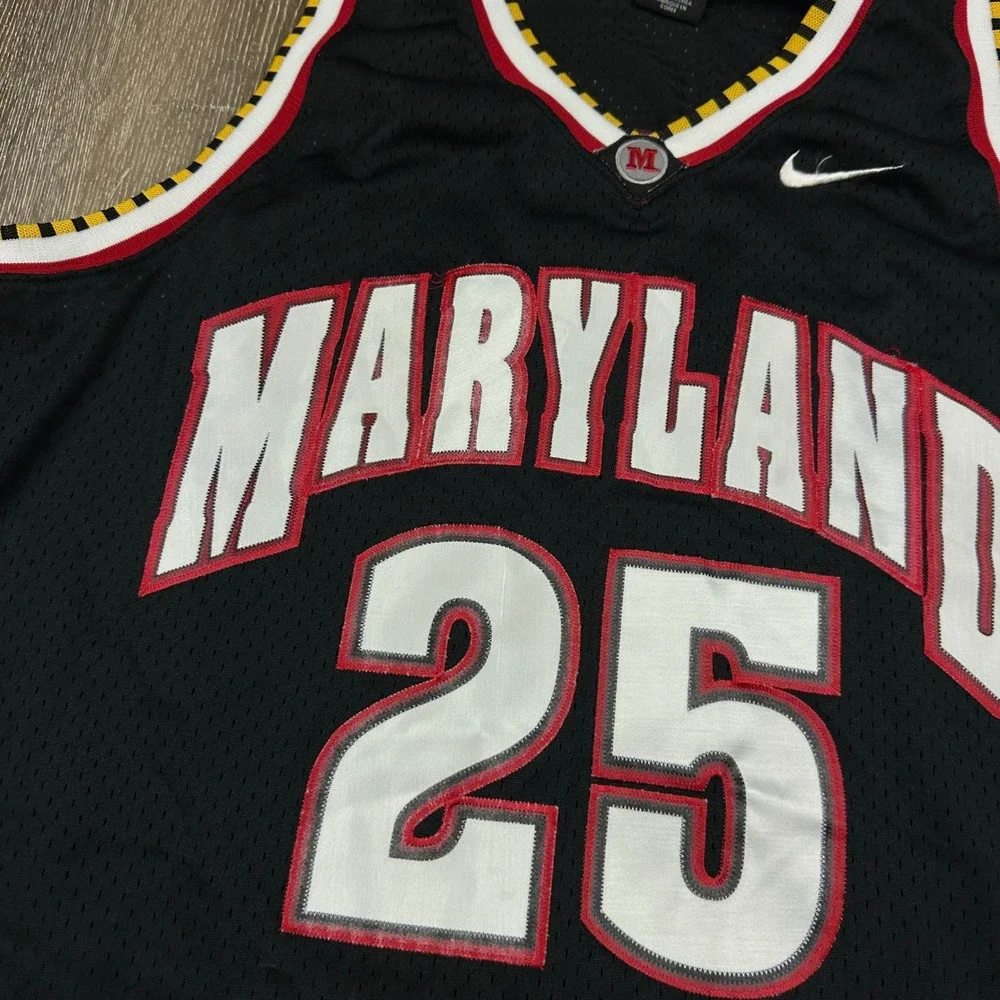 Nike Maryland Terrapins Basketball Jersey 25 Black Red White Elite XXL NCAA Mens