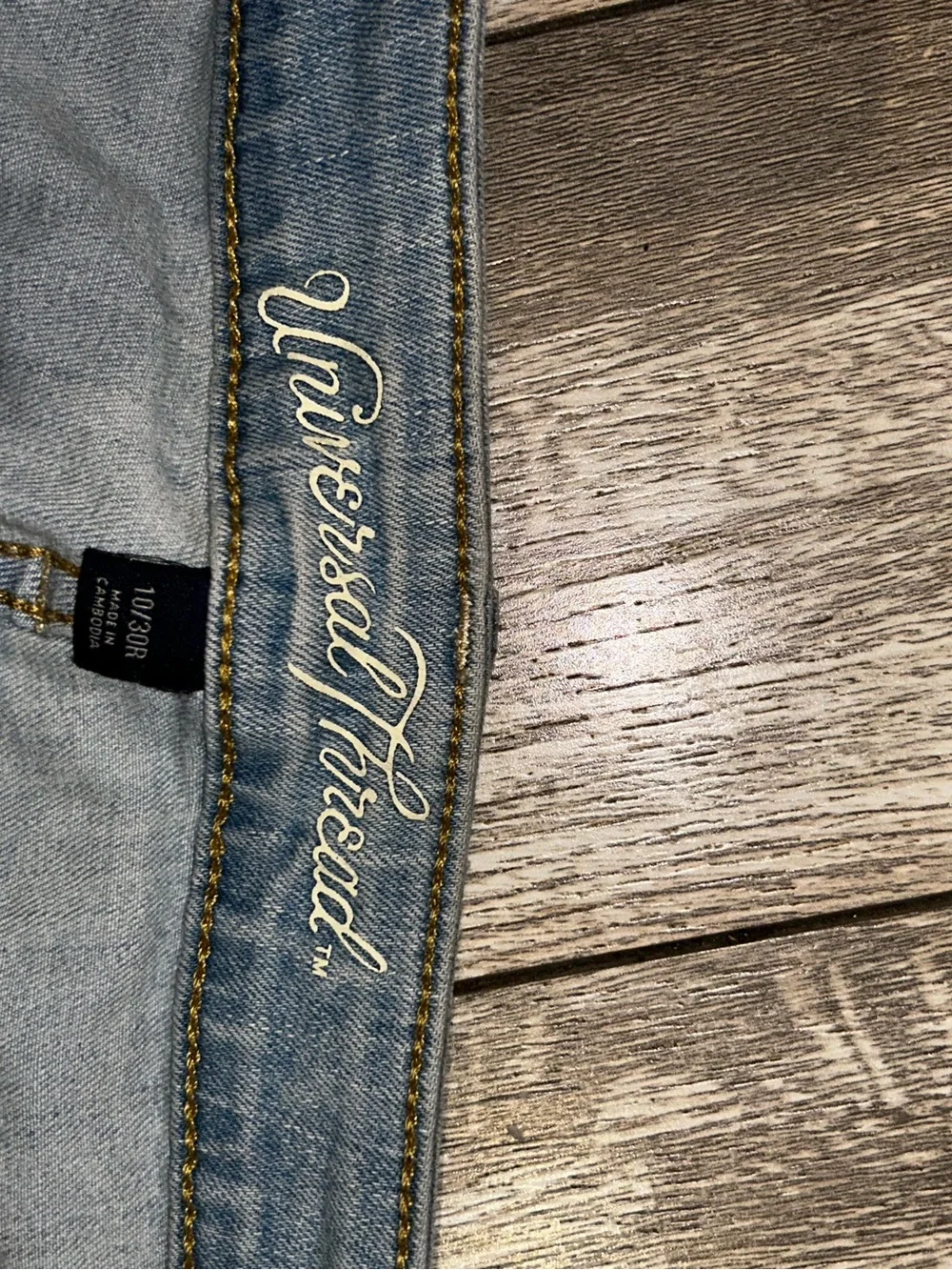 Universal Thread Light Blue Slim Skinny Jeans with Distressed Knees