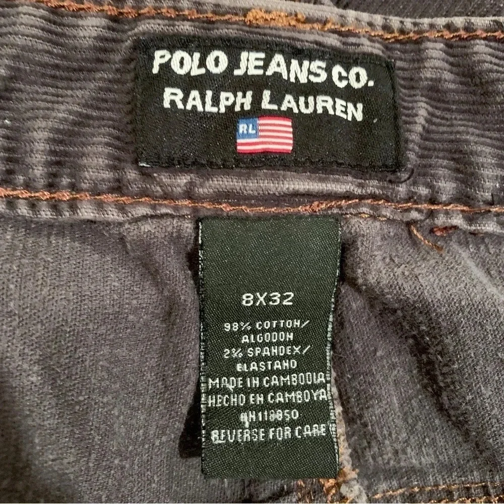 Polo Ralph Lauren Gray Corduroy Straight Leg Pants