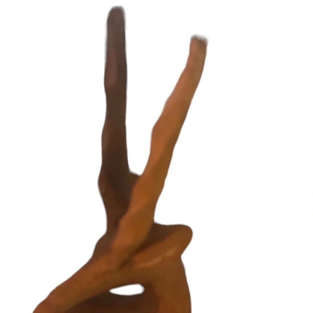 African Wood Carved Gazelle Antelope 12.5”HX5.4.5”W Collector Man Cave Mantel