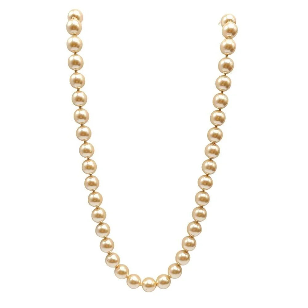 Joan Rivers Champagne Faux Pearl Beaded Necklace 27