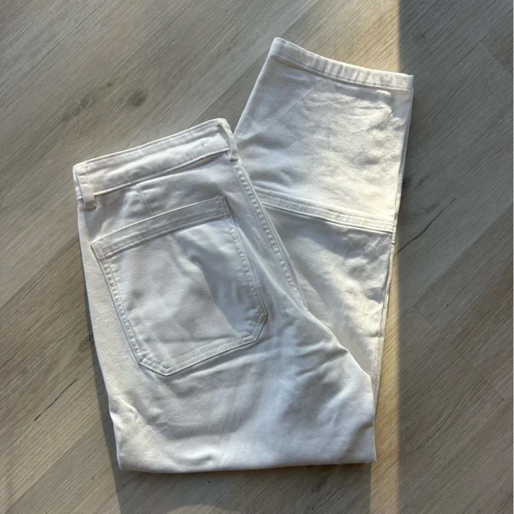 Everlane White High-Rise Straight Leg Pants