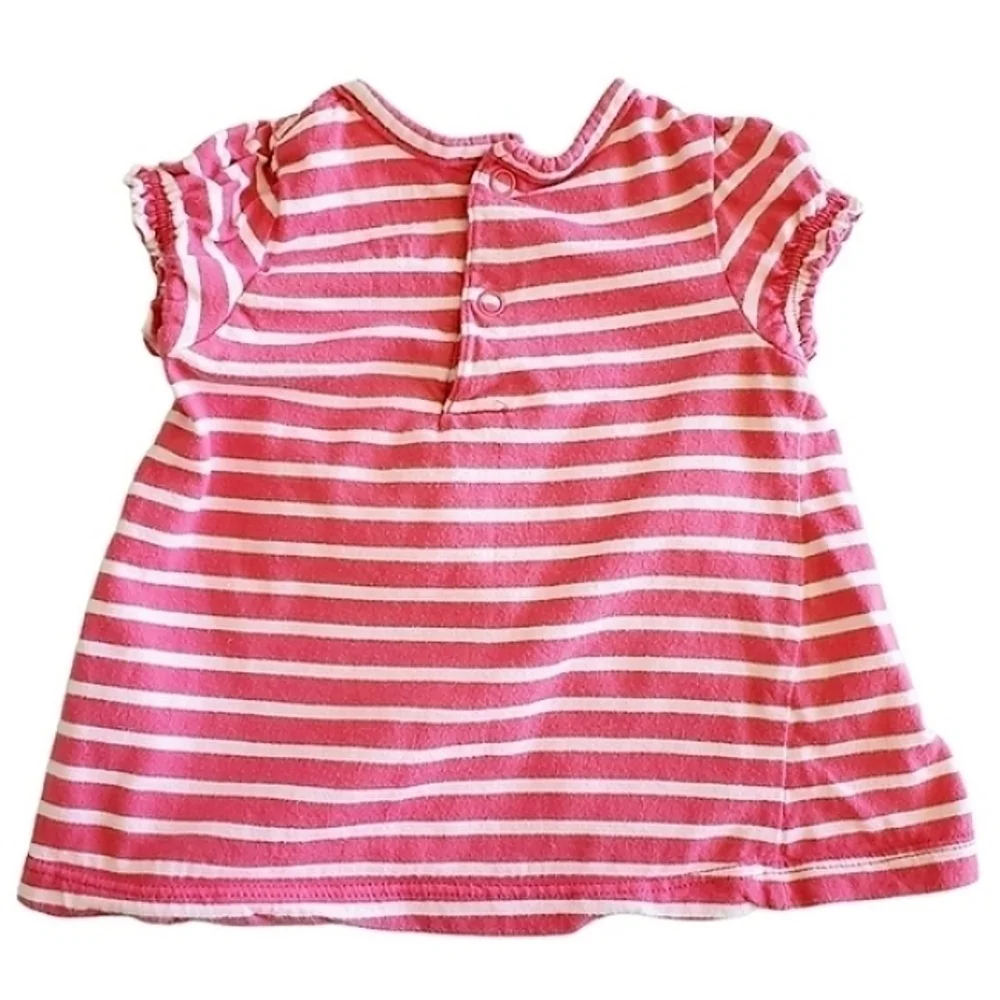 K1331 * Just One You Striped Whale Top Pink White Size 12M