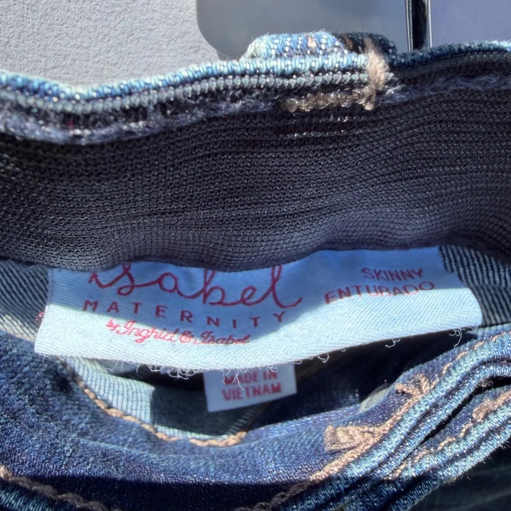 Isabel Maternity by Ingrid & Isabel Skinny Jeans Dark Wash Side Panel 16/33R 29
