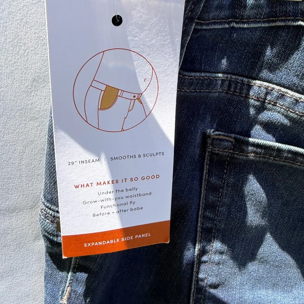 Isabel Maternity by Ingrid & Isabel Skinny Jeans Dark Wash Side Panel 16/33R 29