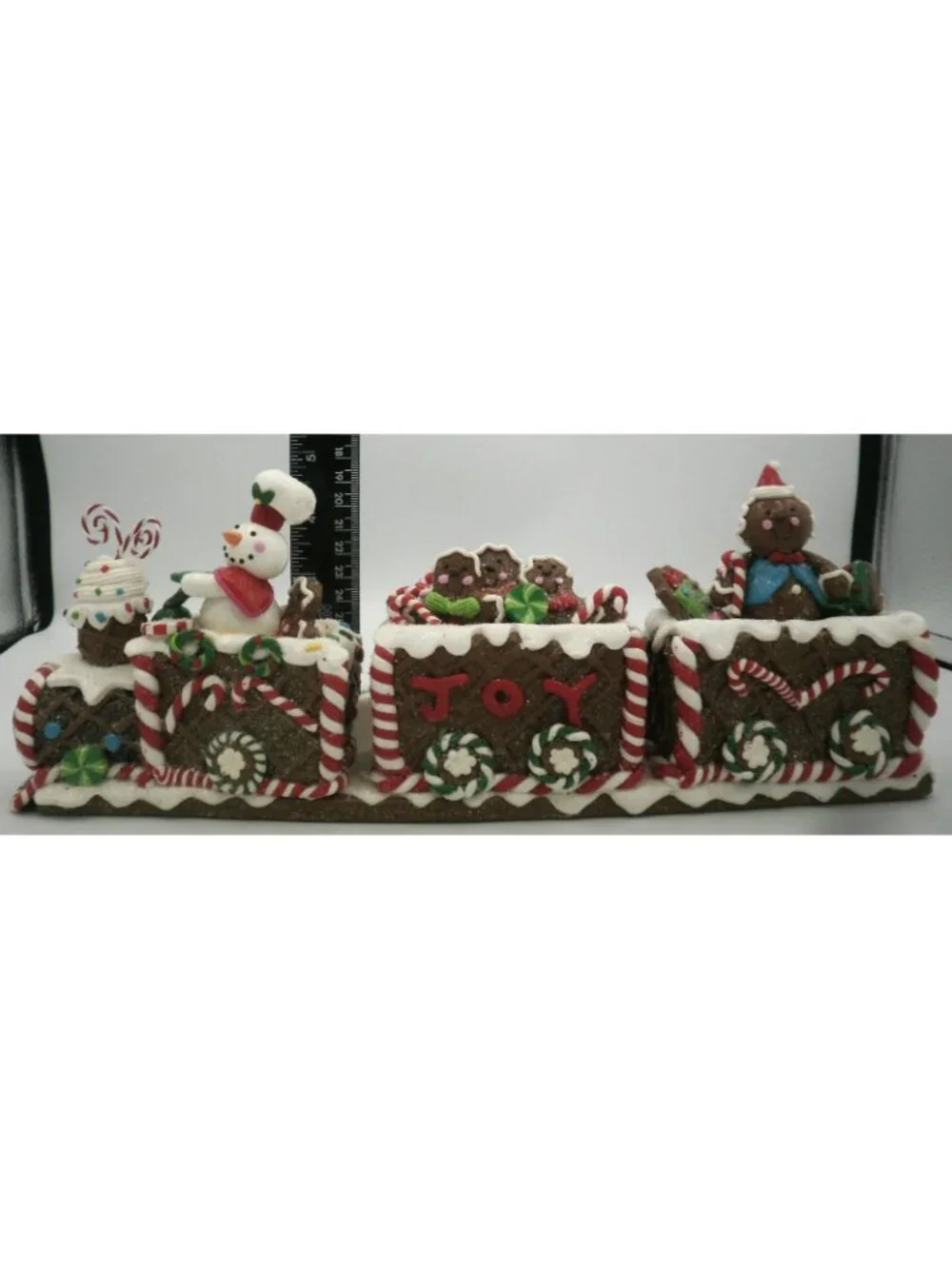 St. Nicholas Square Gingerbread Joy Christmas Train Tabletop Decoration