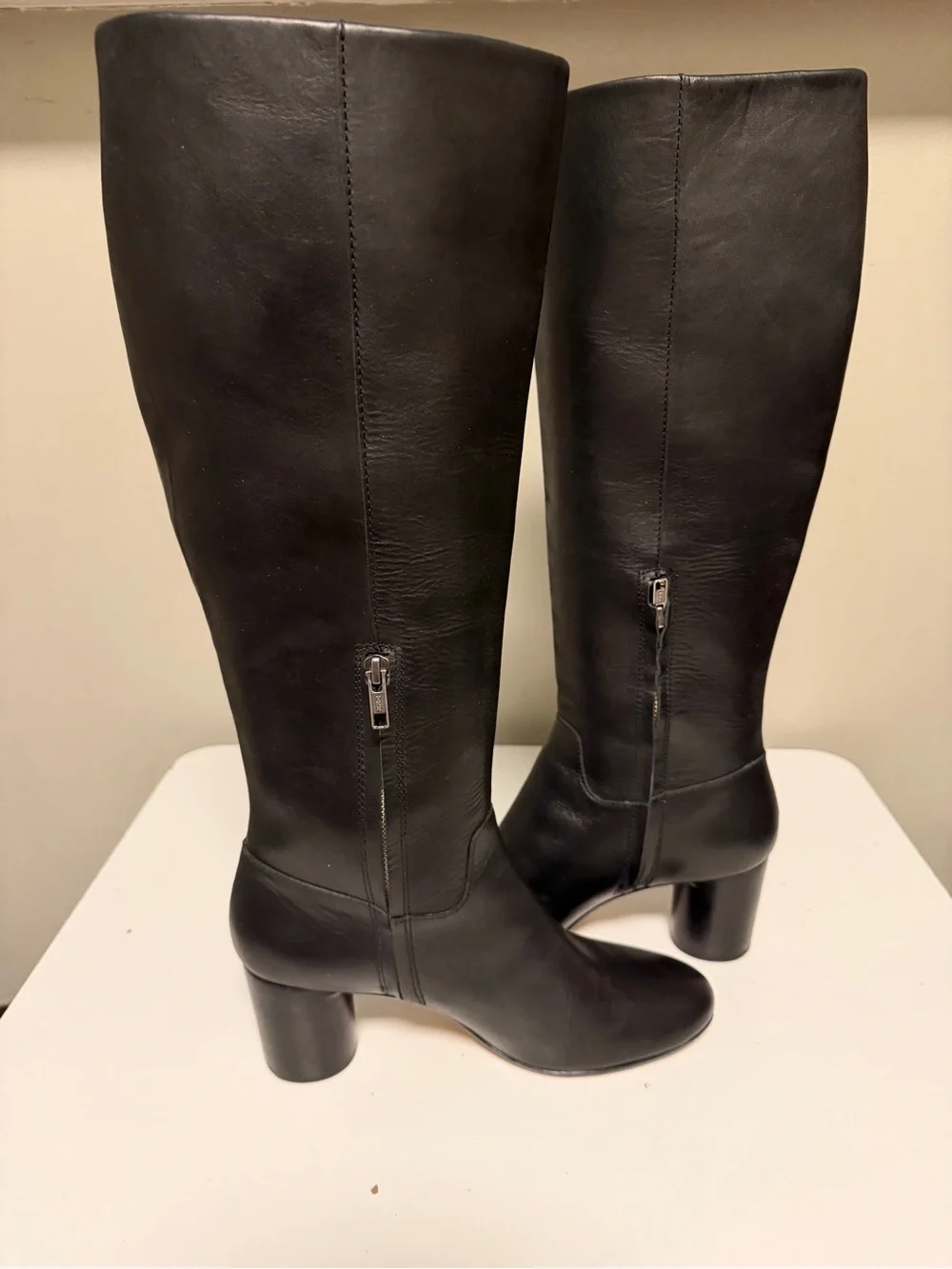 Madewell The Scarlett Tall Boot in Leather True Black Women’s US 9