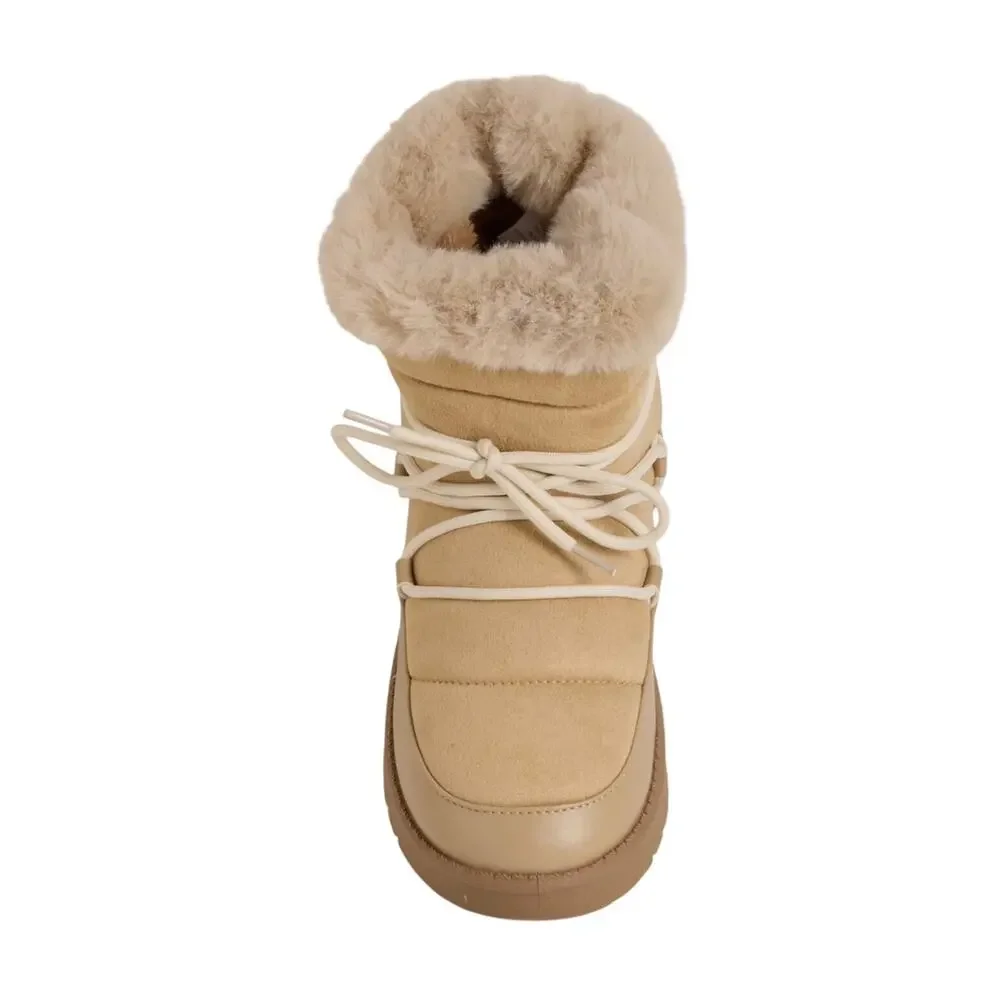 Aspen Women’s Puffy Faux-Shearling Lace Boots Size 9 NEW # box. 622