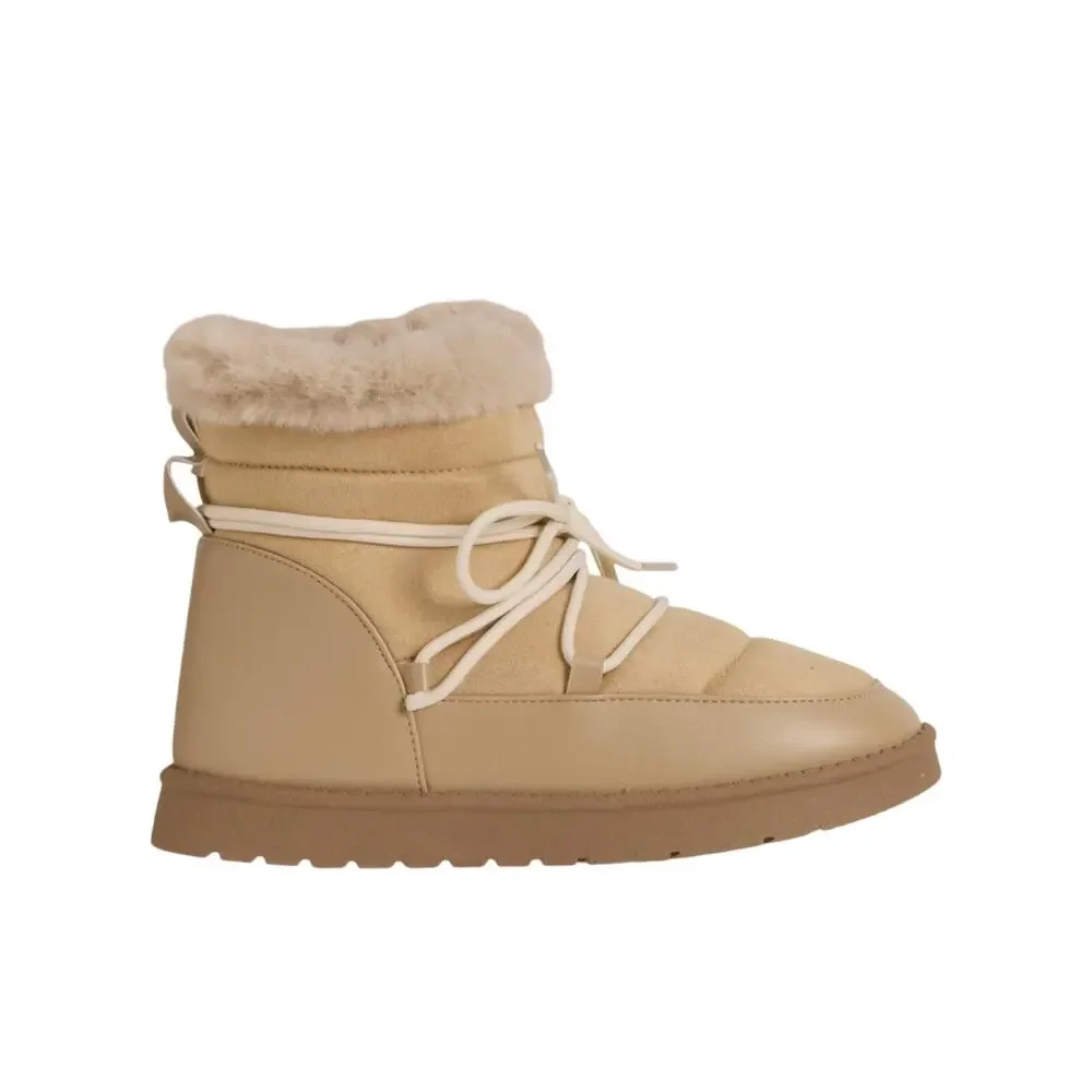 Aspen Women’s Puffy Faux-Shearling Lace Boots Size 9 NEW # box. 622