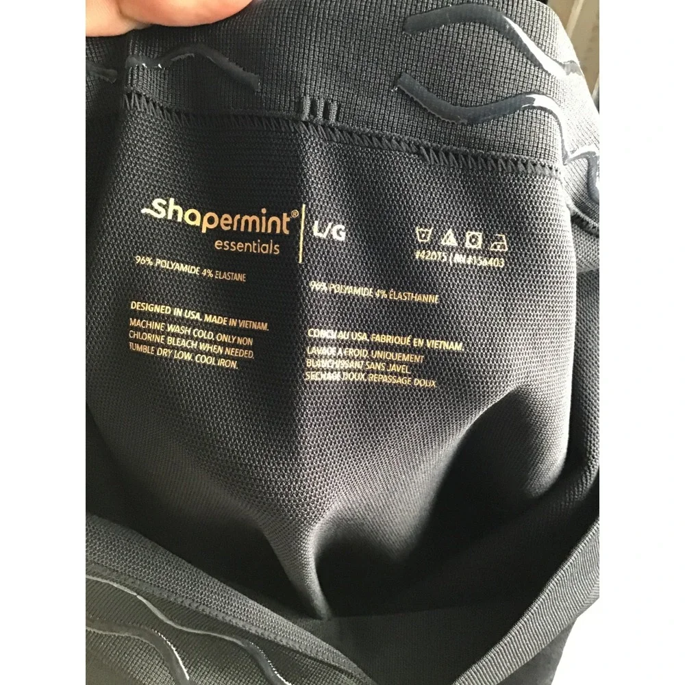 Shapermint Essentials Women's Black High-Waisted Shaping Leggings Size L NWT
