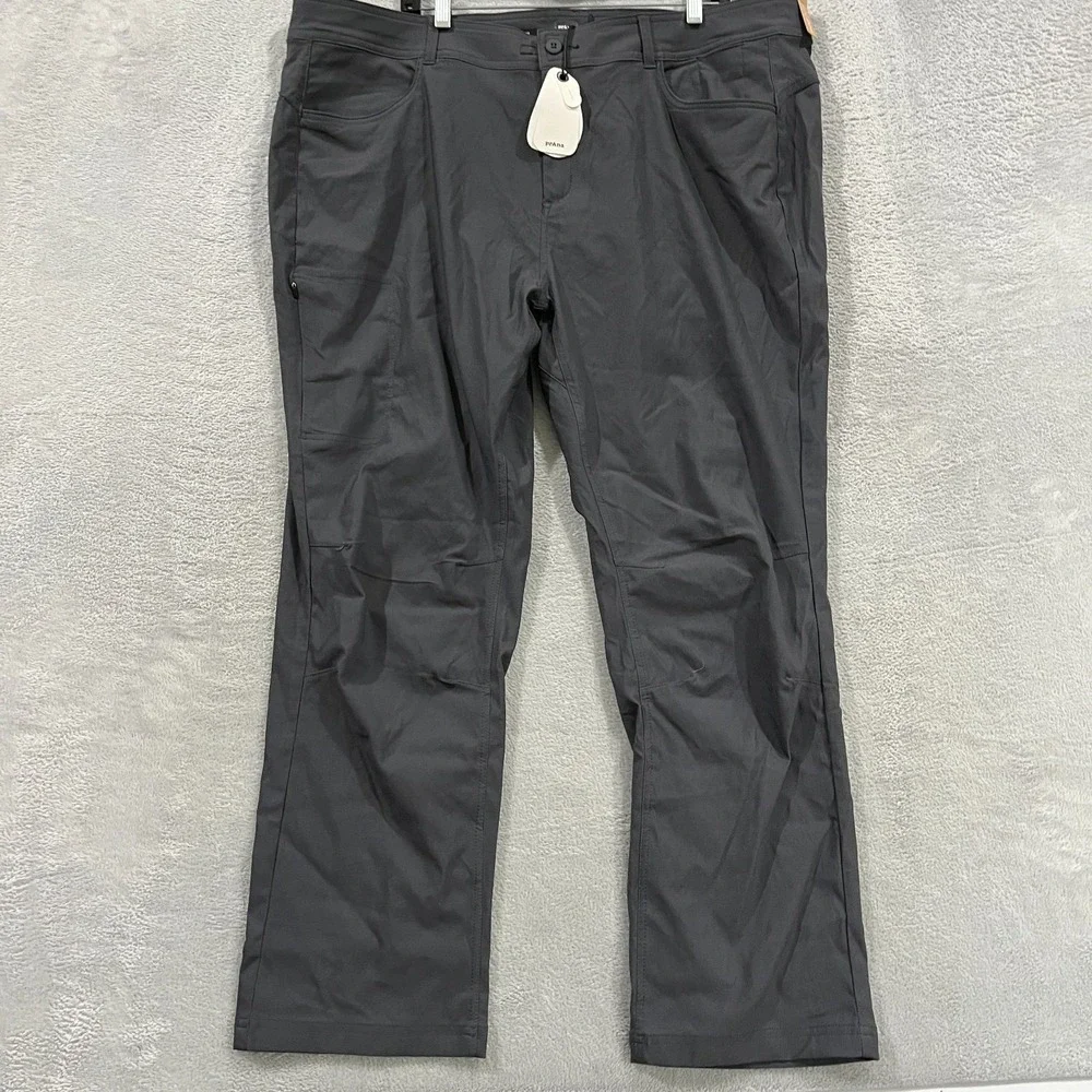 prAna Halle Pants Plus 2 Women's Size 20W Straight Drawstring Hiking Trail Coal