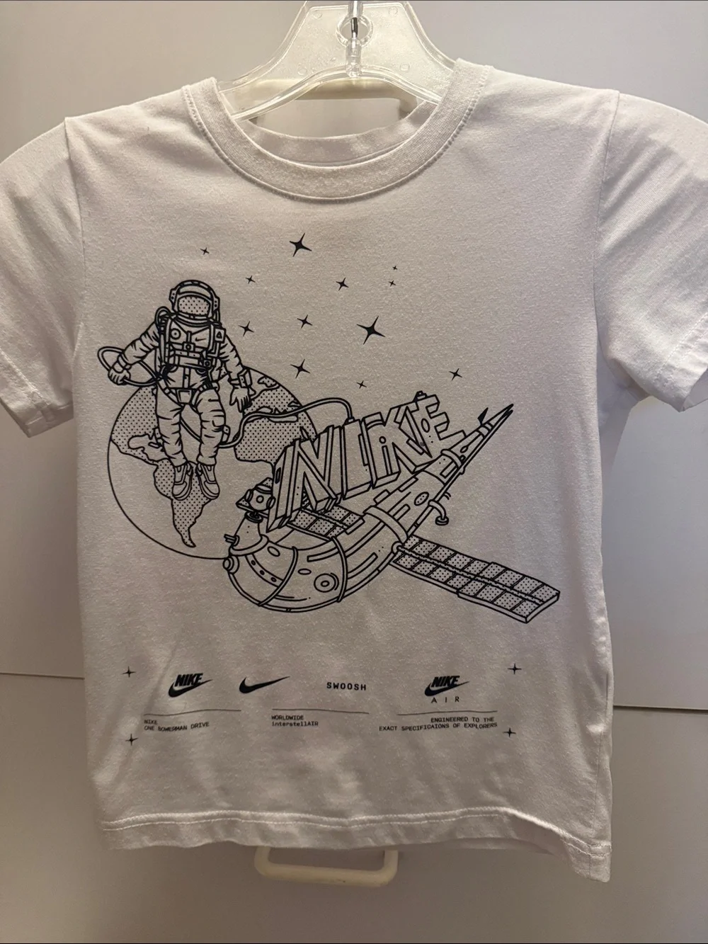 Nike White Kids' Graphic Space Tee