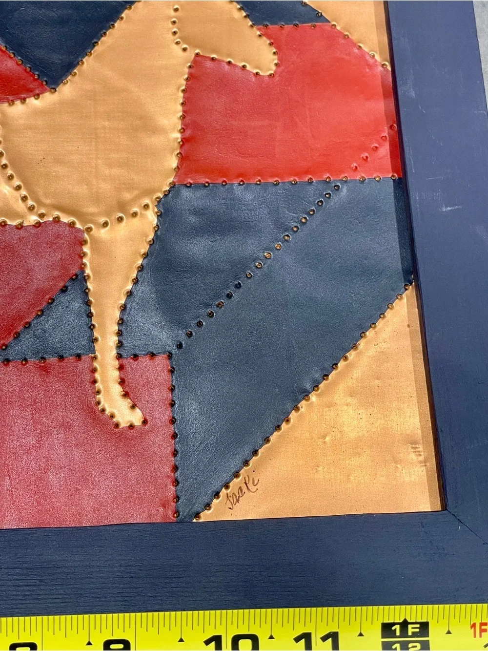 Metal Punch Patchwork Wall Art Set of 2 Framed Signed Horse Jackie Hinderliter
