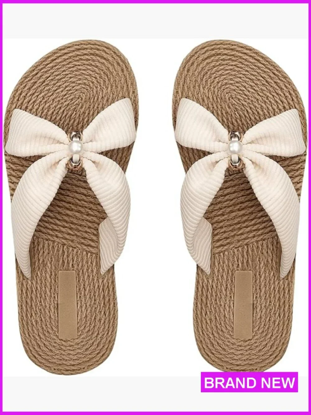 Criss Cross Straps Straw Sandals Open Toe Flat Casual Beach Slide Slippers