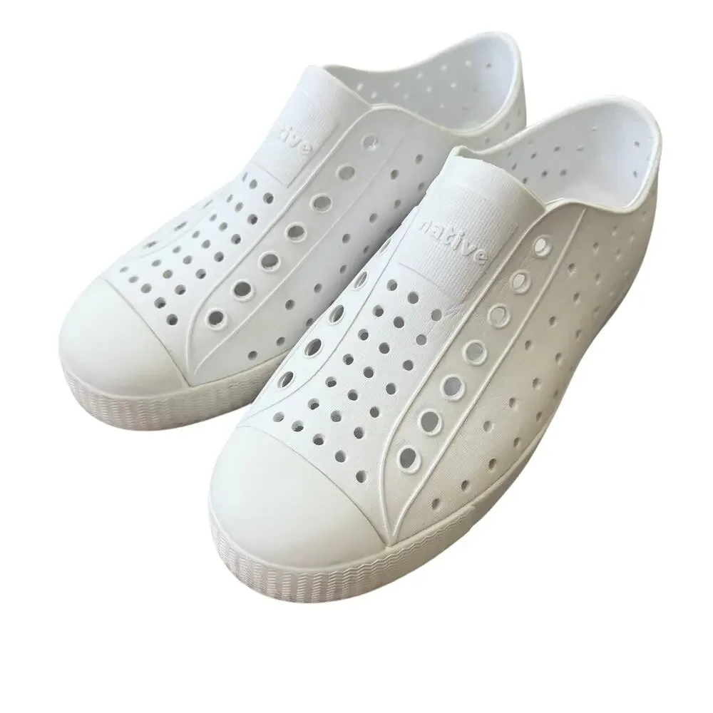 Native Jefferson White Slip‑On Sneakers Kids Size J1