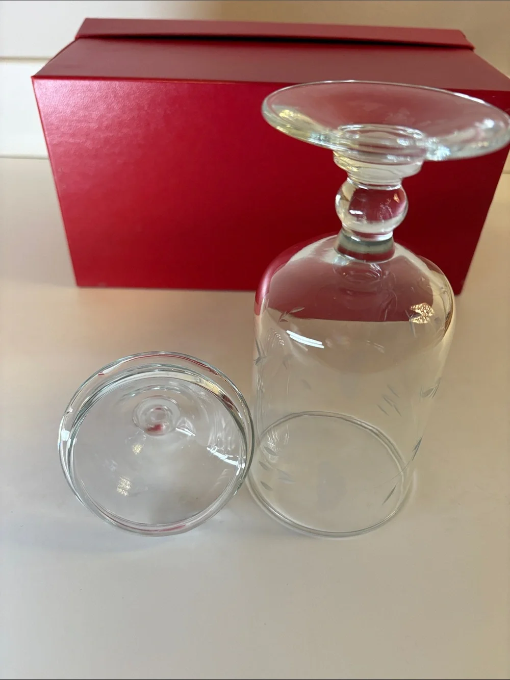 Princess House Heritage Collection Etched Glass Apothecary Jar with Lid Clear
