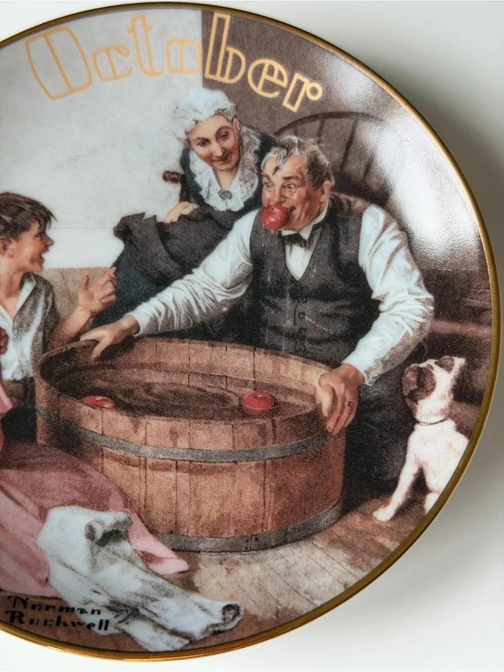 The Bradford Exchange Norman Rockwell October Mini Plate - For All Time