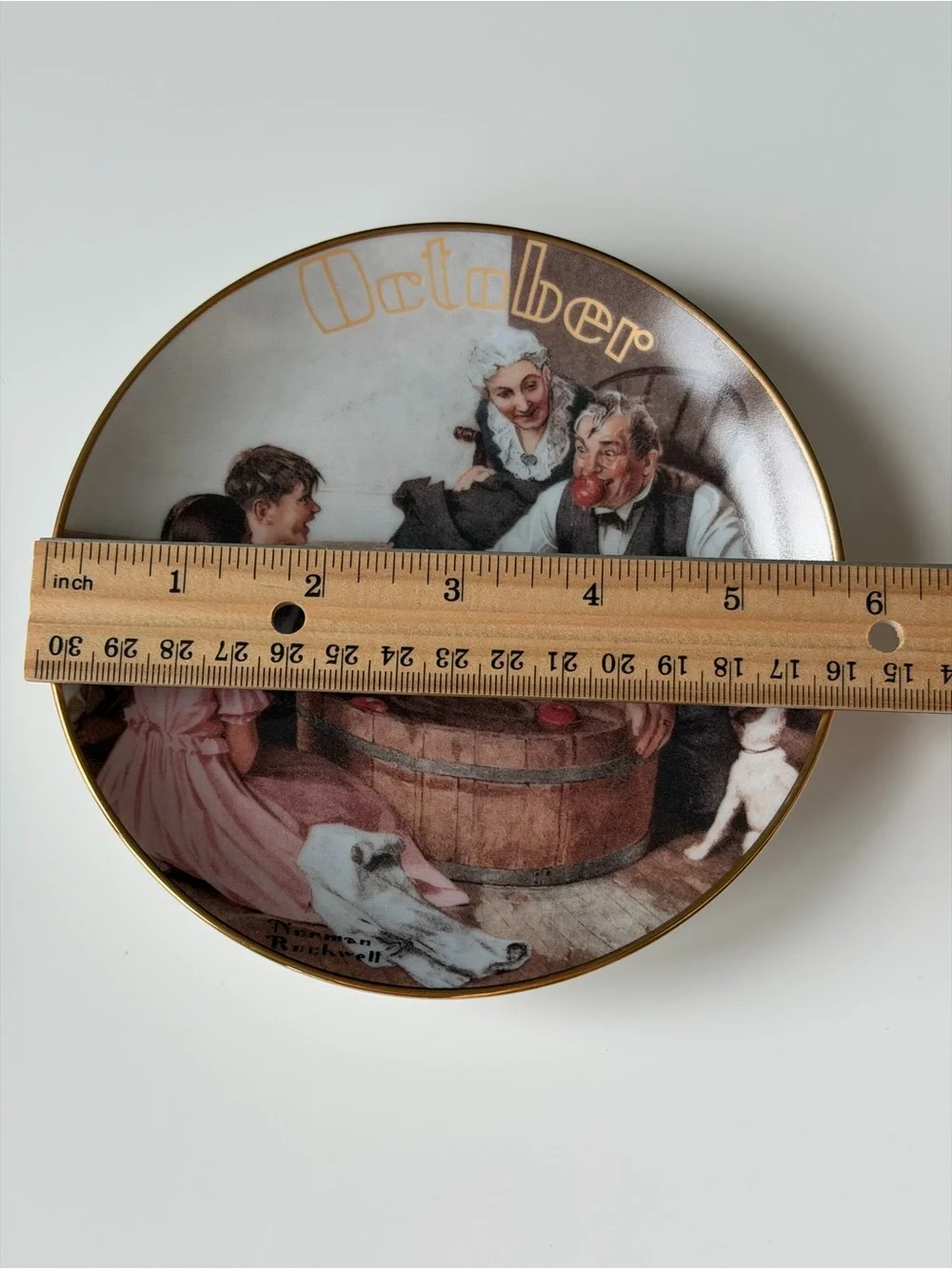 The Bradford Exchange Norman Rockwell October Mini Plate - For All Time