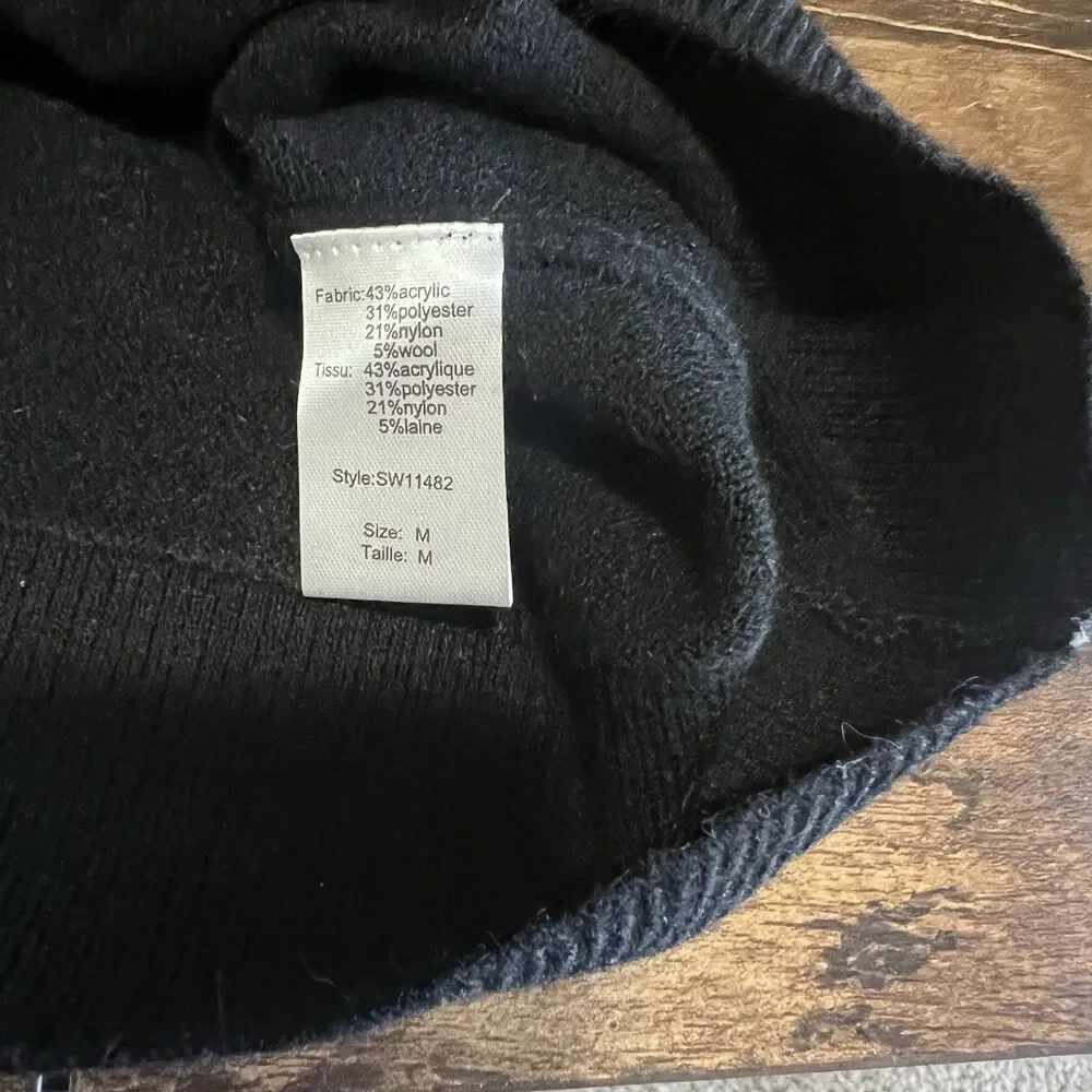 Elan Irene Sleeveless Zip Up Hoodie Black Size M