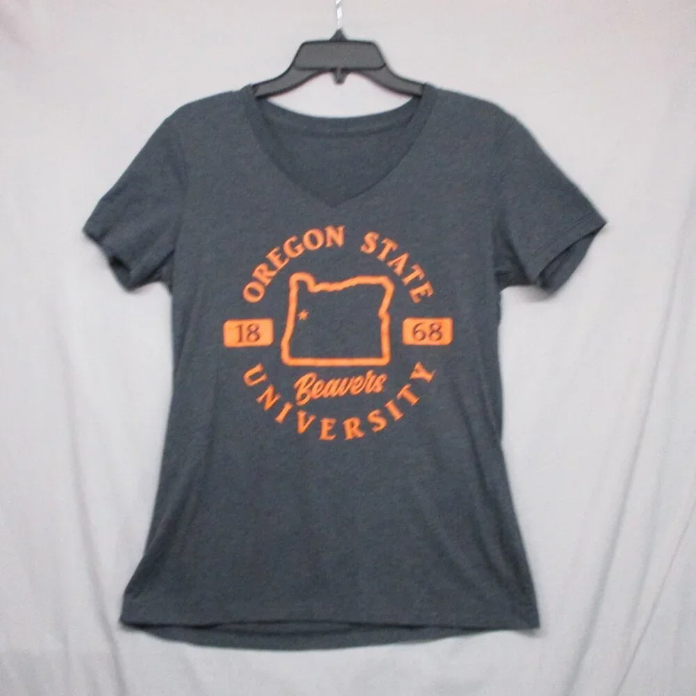 Oregon State University Brewers Graphic Print T-Shirt Gray Women‎ Size | M