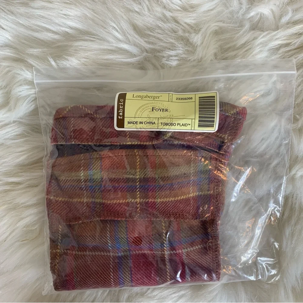 Longaberger Foyer Basket Fabric Liner in Toboso Plaid