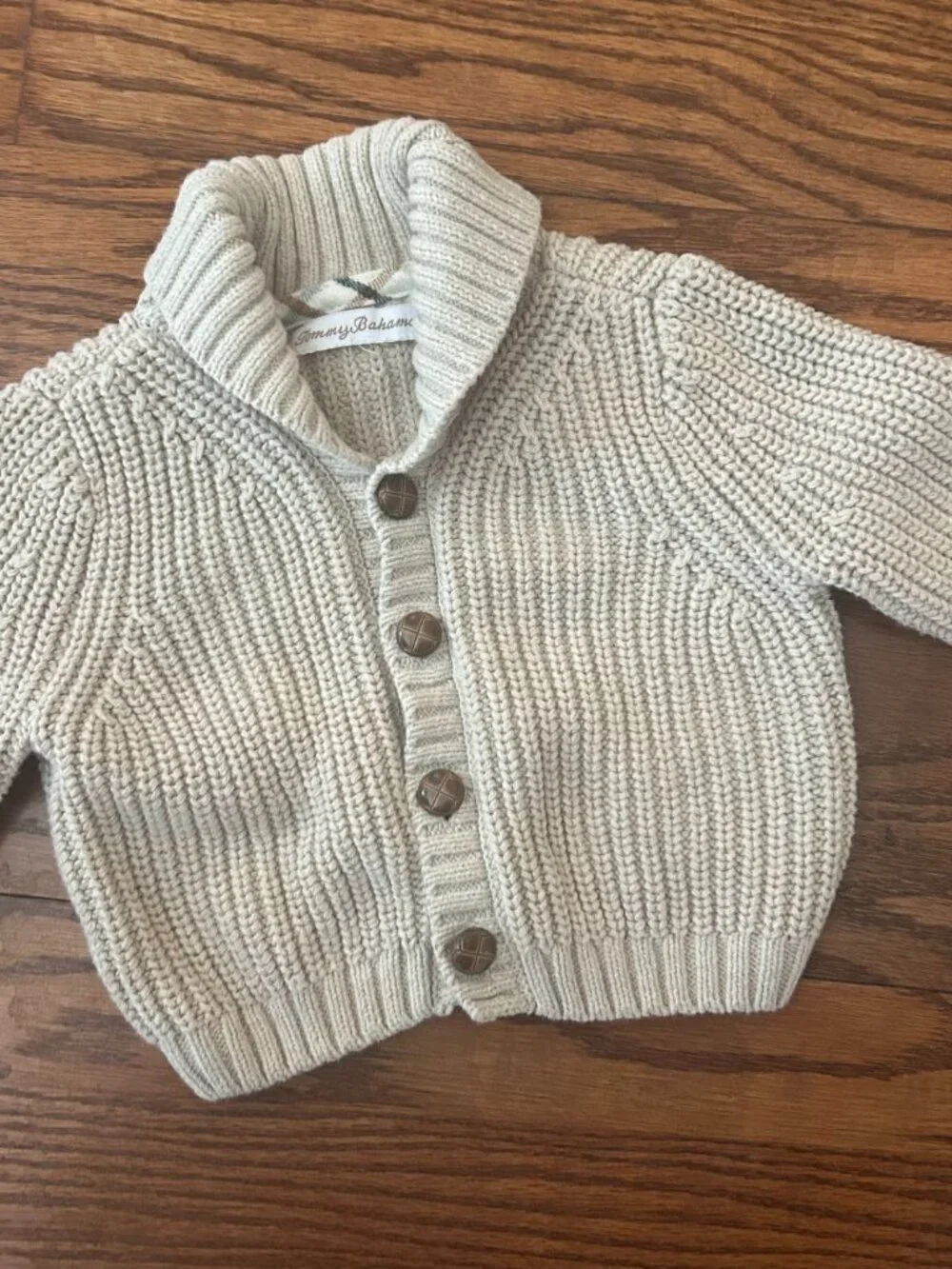 Tommy Bahama Baby Boy Chunky Ribbed Cardigan Sweater Size 3-6 Months iPreppy
