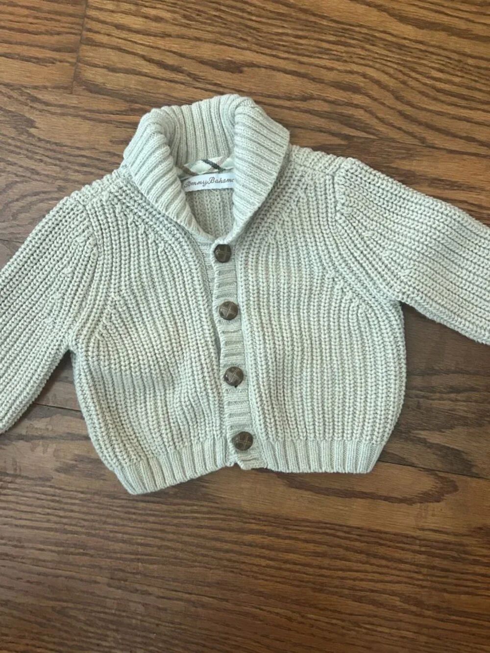 Tommy Bahama Baby Boy Chunky Ribbed Cardigan Sweater Size 3-6 Months iPreppy